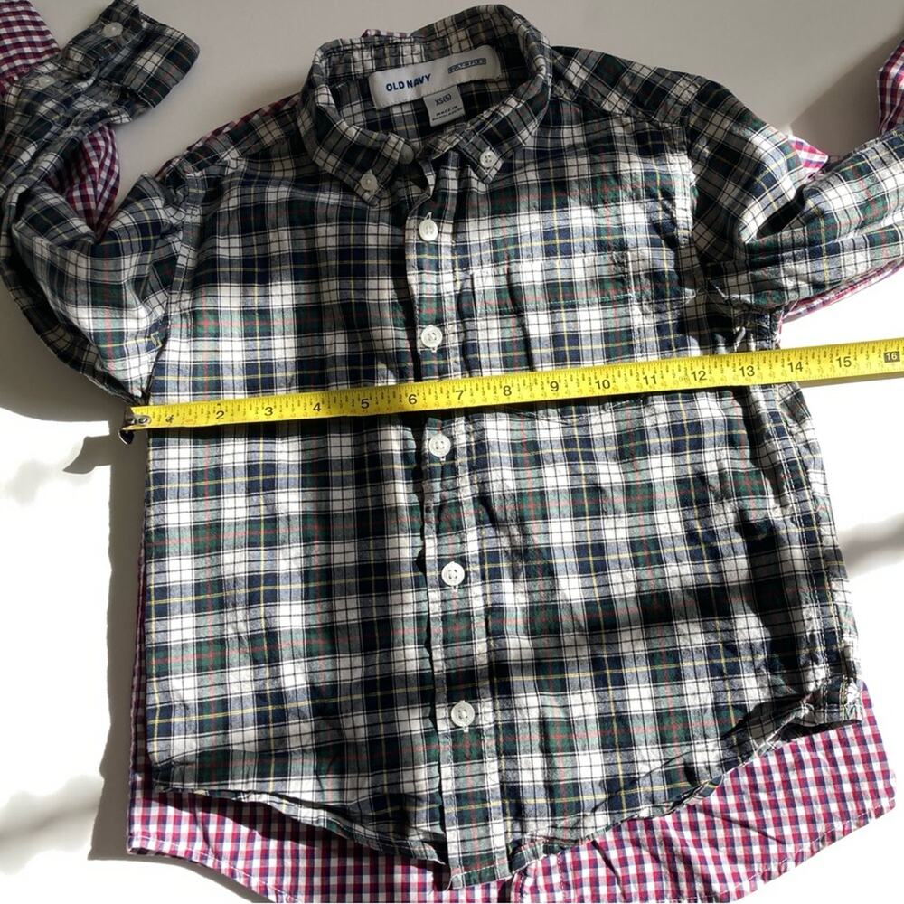 Bundle Crew Cuts Old Navy Boys Button Down Plaid Shirts Size 5 - Picture 9 of 9